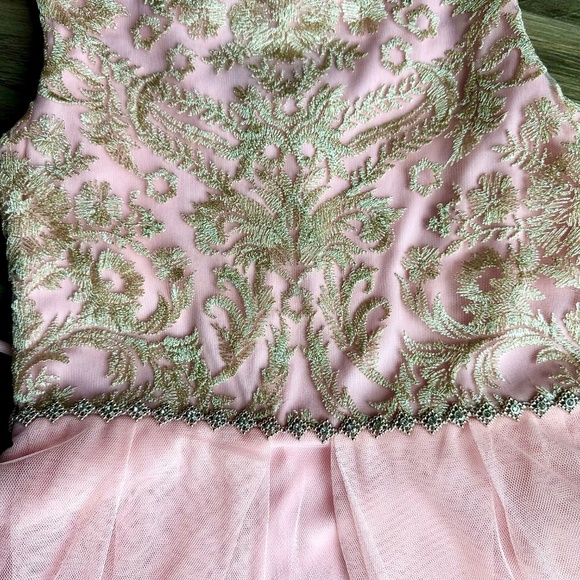 Speechless Big Girl Pink Embroidered Tulle High-Low Formal Dress Size 8 - Picture 5 of 16